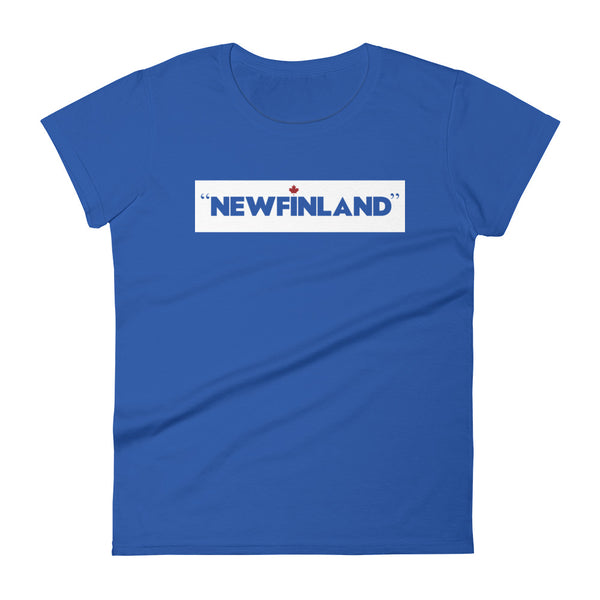 Newfinland - Women's Short Sleeve T-shirt (Maple Leaf Back)