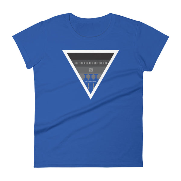 ICIH2P - Brass Valves - Grayscale Triangle - Women's Short Sleeve T-shirt