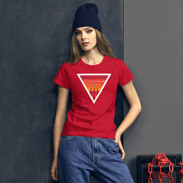 ICIH2P - Brass Valves - Warm Triangle - Women's Short Sleeve T-shirt