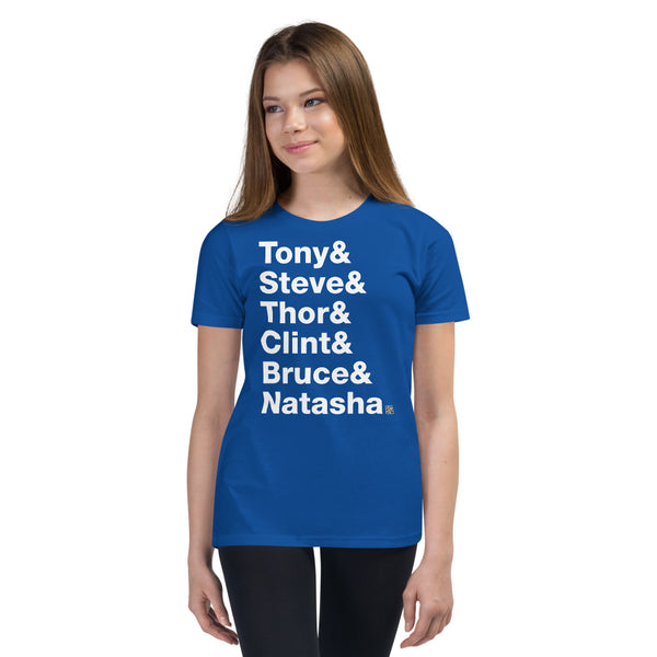 Tony & Steve & Thor & Clint & Bruce & Natasha - Kids Short Sleeve T-Shirt