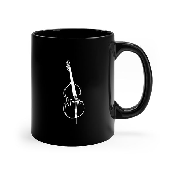 Double Bass Silhouette - Black 11oz mug