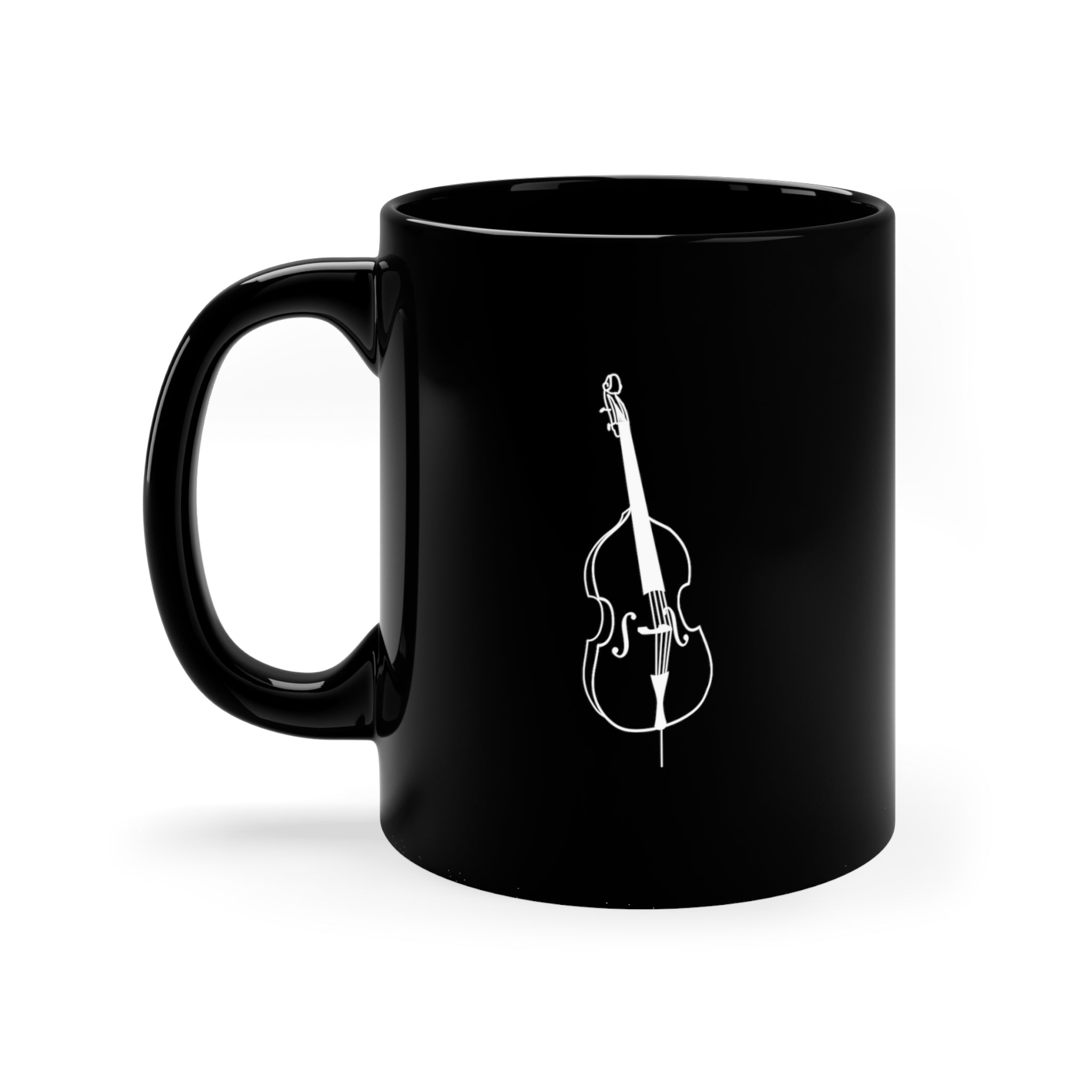 Double Bass Silhouette - Black 11oz mug