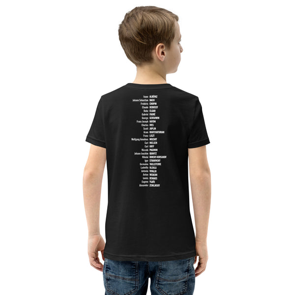 Composer Alphabet Kids Short Sleeve T-Shirt