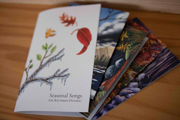 Seasonal Songs for Southern Ontario - Men's Short Sleeve T-shirt + Booklet + Greeting Card Set Bundle