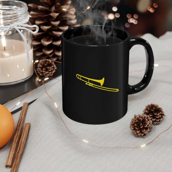 Trombone Silhouette - Black 11oz mug