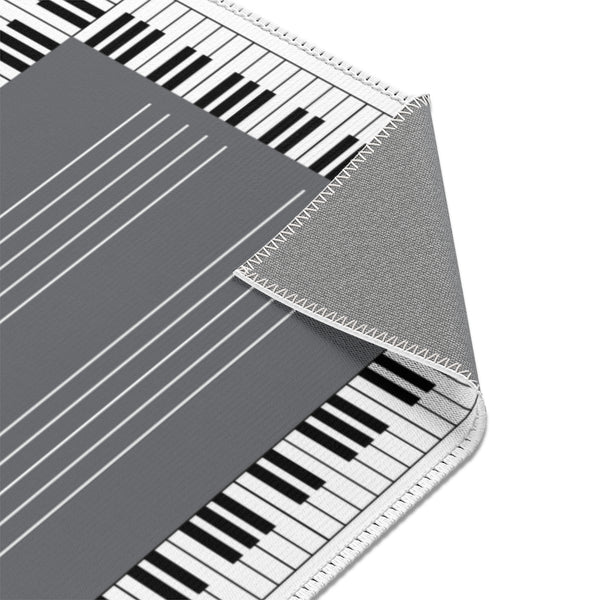 Piano Keyboard Area Rugs (Plain, Treble + Bass Clef + Staves)