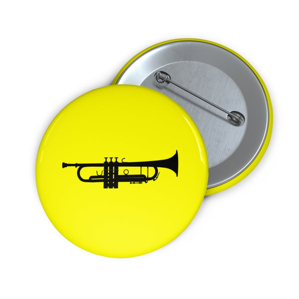 Trumpet Silhouette - Yellow Pin Buttons