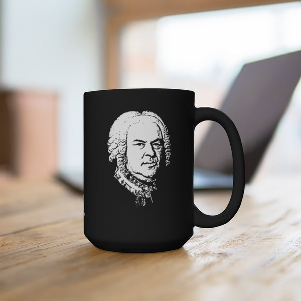 Bach - Portrait Stamp - 15oz Mug - Black