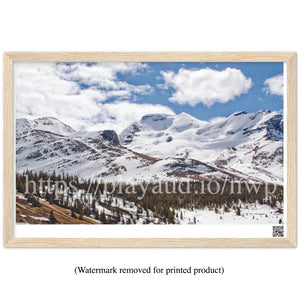 Rocky Mountains and Evergreens -  Northwest Passage 2021 Series - 18"x12" Premium Matte Paper Wooden Framed Poster