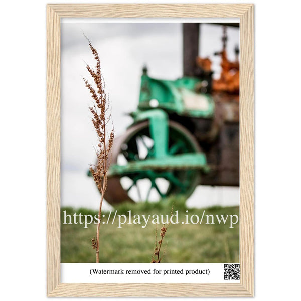 Grain and Tractor - Northwest Passage 2021 Series - 8"x12" - Premium Matte Paper Wooden Framed Poster