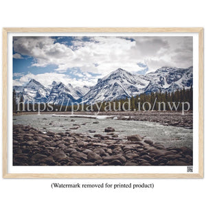 Riverside Near the Rocky Mountains - Northwest Passage 2021 Series - 24"x18" Premium Matte Paper Wooden Framed Poster