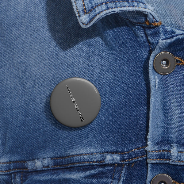 Oboe Silhouette - Grey Pin Buttons