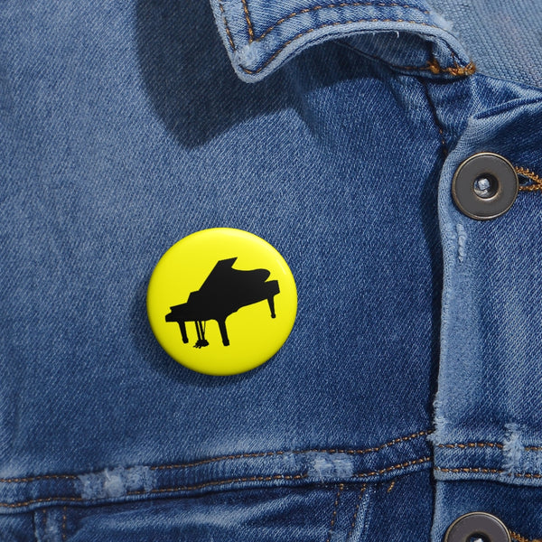Piano Silhouette - Yellow Pin Buttons