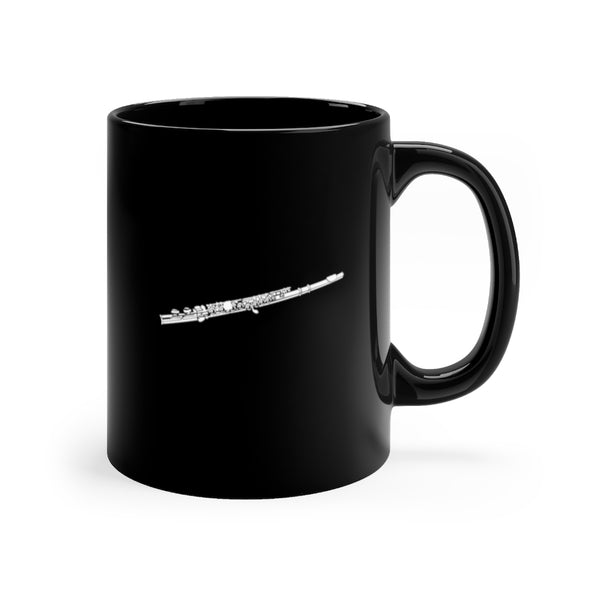 Flute Silhouette - Black 11oz mug