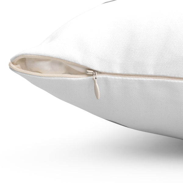 Treble Clef Square Pillow - Diagonal Grey Silhouette
