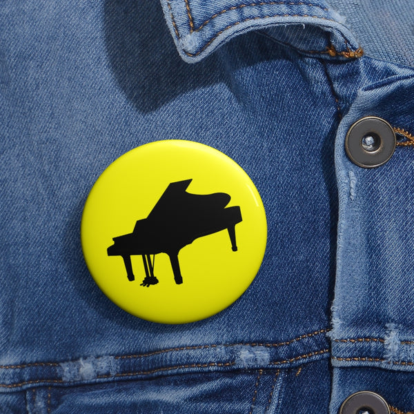 Piano Silhouette - Yellow Pin Buttons