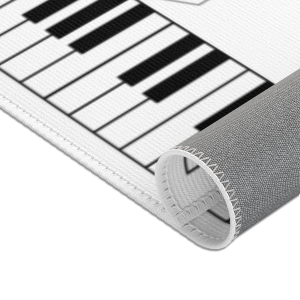 Piano Keyboard Area Rugs (with Keyboard Range mapped to Treble & Bass Clefs)
