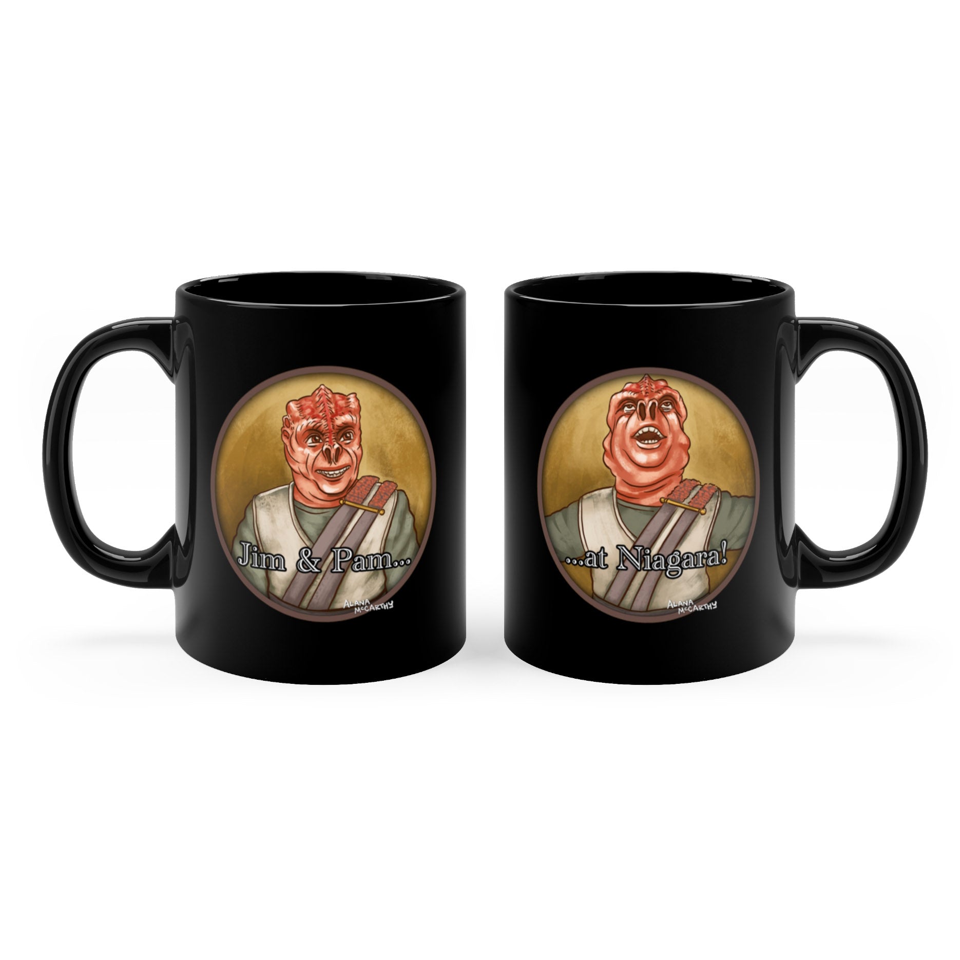 Jim & Pam at Niagara... - Black 11oz mug