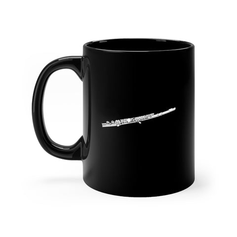 Flute Silhouette - Black 11oz mug