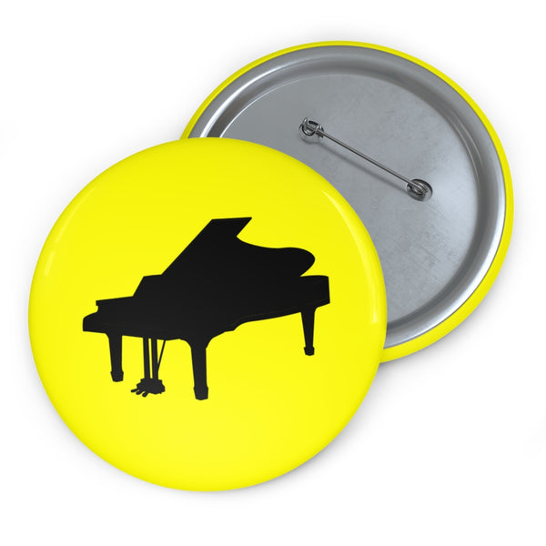 Piano Silhouette - Yellow Pin Buttons