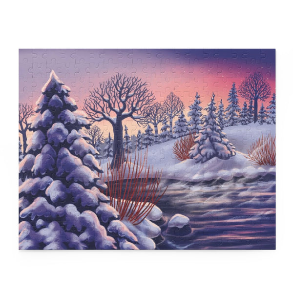 Seasonal Songs for Southern Ontario - A Winter's Day - 252-Piece Puzzle + Booklet + Greeting Card Set Bundle