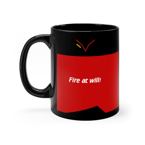 Fire at will - Black 11oz mug