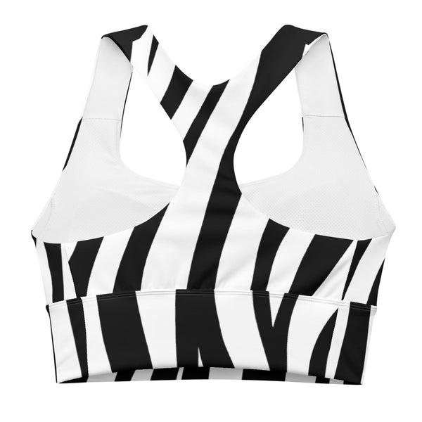 Zebra Print Longline Sports Bra