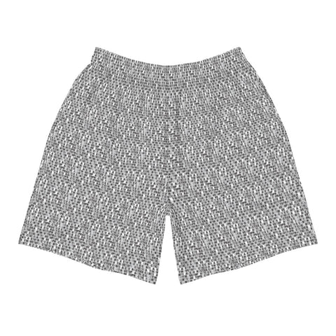 ICIH2P - Tiny Text Pattern - Men's Grey Long Shorts