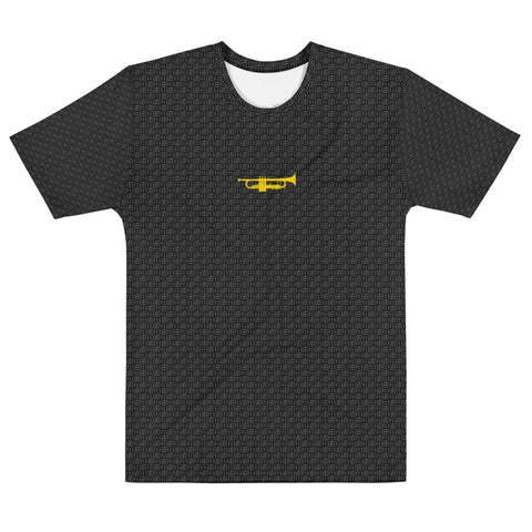 ICIH2P - Trumpet + Tiny Text - Men's Black Short Sleeve T-shirt