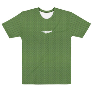 ICIH2P - Trumpet + Tiny Text - Men's Green Short Sleeve T-shirt