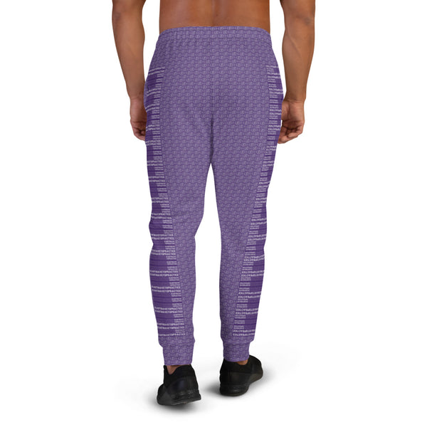 ICIH2P - Piano - Tiny Text - Men's Purple Jogger Pants