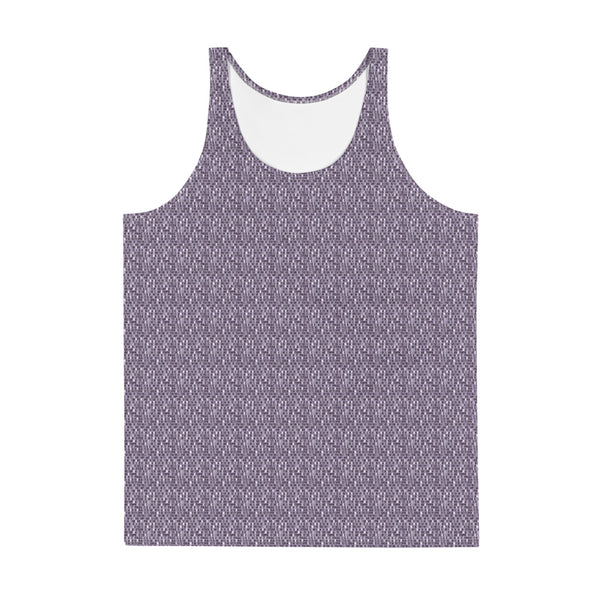ICIH2P - Tiny Text Pattern - Lavender Unisex Tank Top