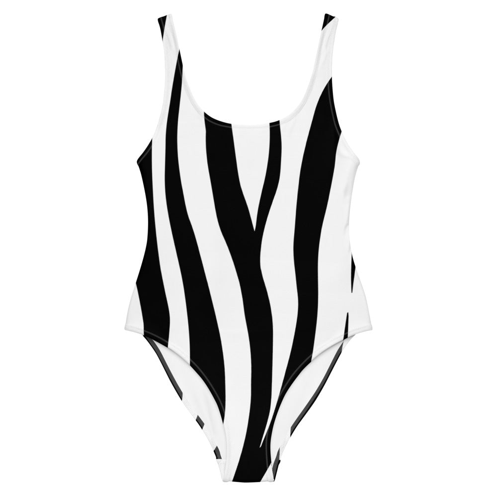 Zebra Print One-Piece Swimsuit