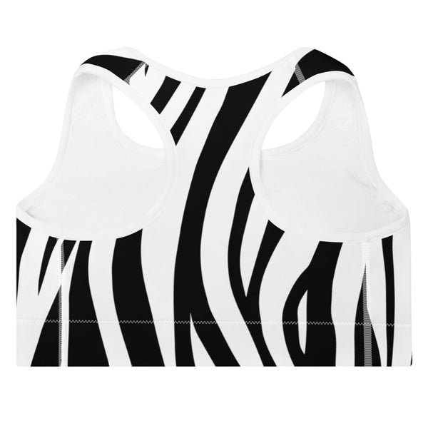 Zebra Print Padded Sports Bra