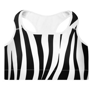 Zebra Print Padded Sports Bra