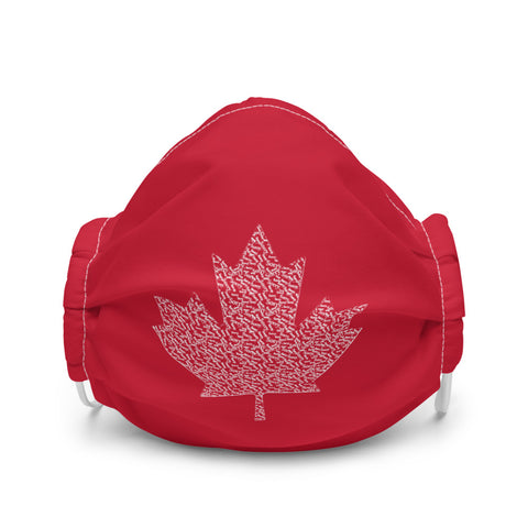 maple leaf - 'Sorry' Tiny Text Pattern - Premium face mask