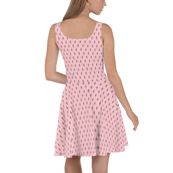 Getting into Treble - Pink Skater Dress