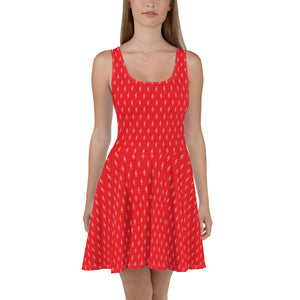 Getting into Treble - Red Skater Dress