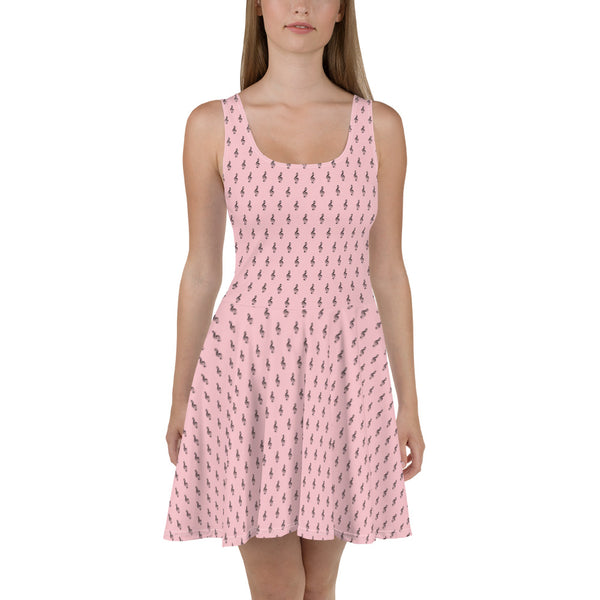 Getting into Treble - Pink Skater Dress