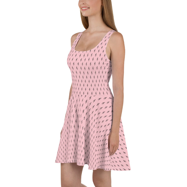 Getting into Treble - Pink Skater Dress