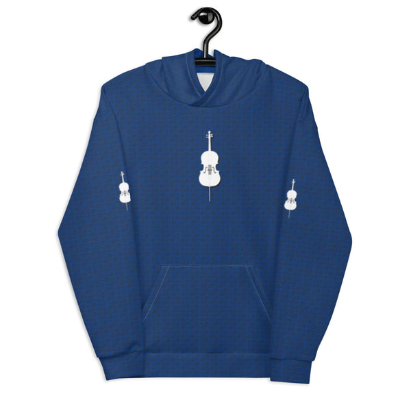 ICIH2P - Cello - Tiny Text - Blue Unisex Hoodie