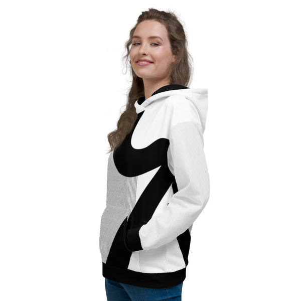 ICIH2P - Harp Silhouette + Tiny Text Strings - White Hoodie