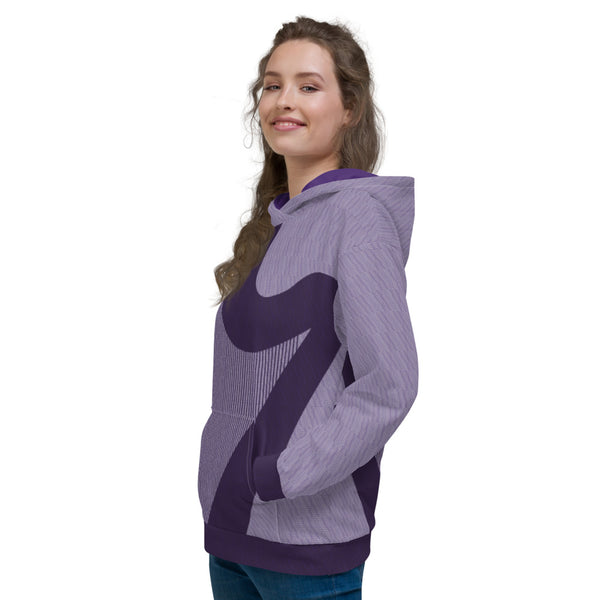 ICIH2P - Tiny Text Pattern - Harp - Purple Hoodie