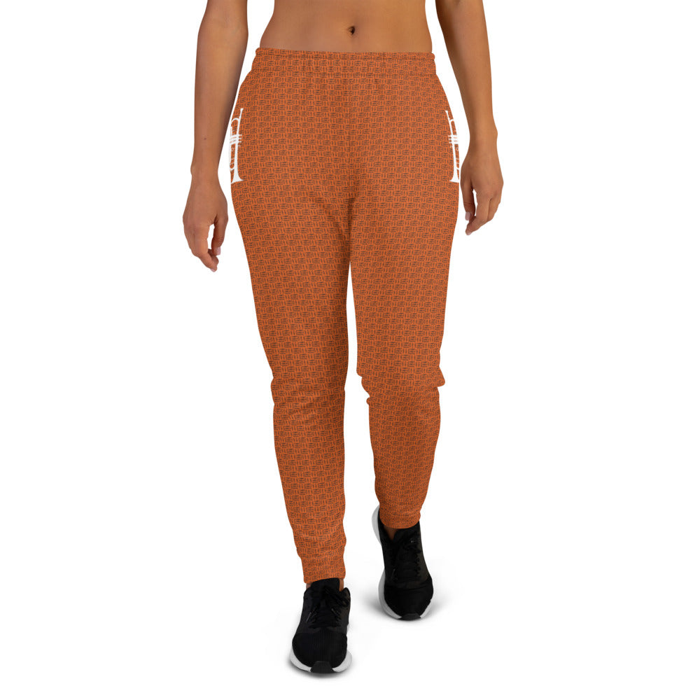 ICIH2P - Trumpet + Tiny Text - Women's Orange Jogger Pants