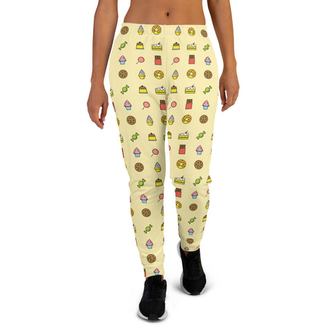 Life Begins at Confection - Women's Light Yellow Jogger Pants