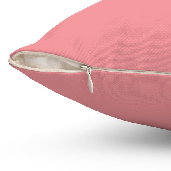 Pink Bass Clef Square Pillow - Silhouette