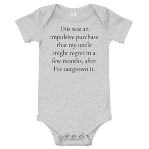 Honest Baby Short Sleeve Onesie (from Uncle)