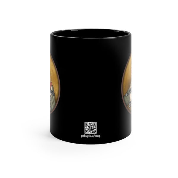 Jonah Hill Excited - Black 11oz mug