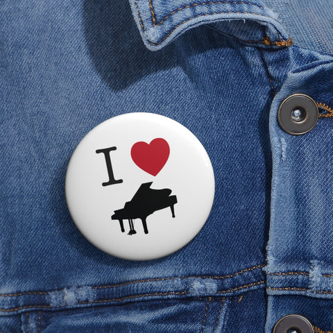 I Love Piano - Pin Buttons