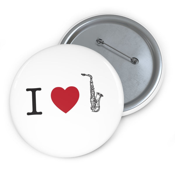 I Love Alto Saxophone - Pin Buttons